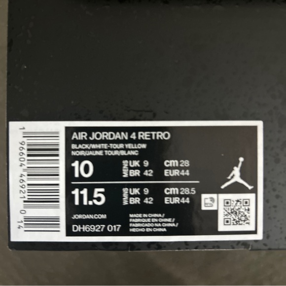 Air Jordan Retro 4 Thunder - Men Size 10 - Picture 5 of 7